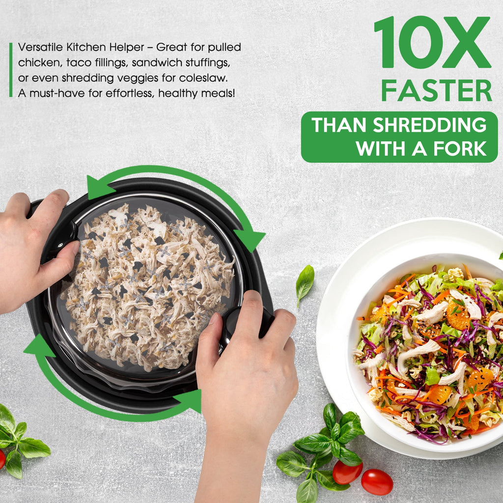 Gimgong Chicken Shredder Large Chicken Breast Shredder Tool Twist with Cleaning Brush, Visible Meat Shredder Machine, Strong Anti-Slip Strip, Ergonomic Handle, BPA Free, Suitable for Pork Beef Chicke