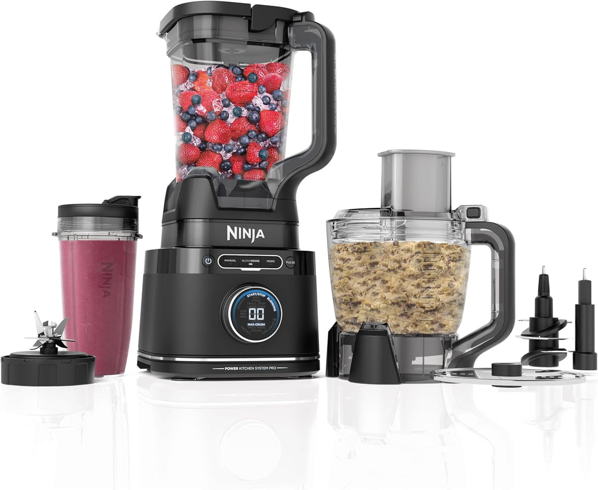 Restored Ninja R-TB401 Detect Kitchen System Power Blender Plus Processor Pro with BlendSense Technology, Black (Refurbished)