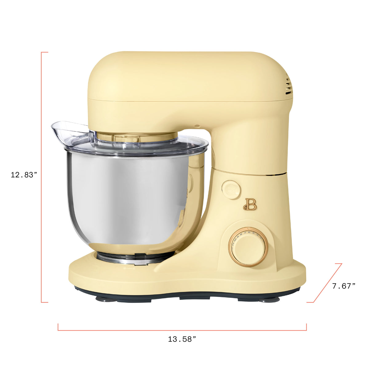 Beautiful 3.5 Qt Stand Mixer with Flat Beater, Dough Hook, Balloon Whisk, Chocolate by Drew Barrymore