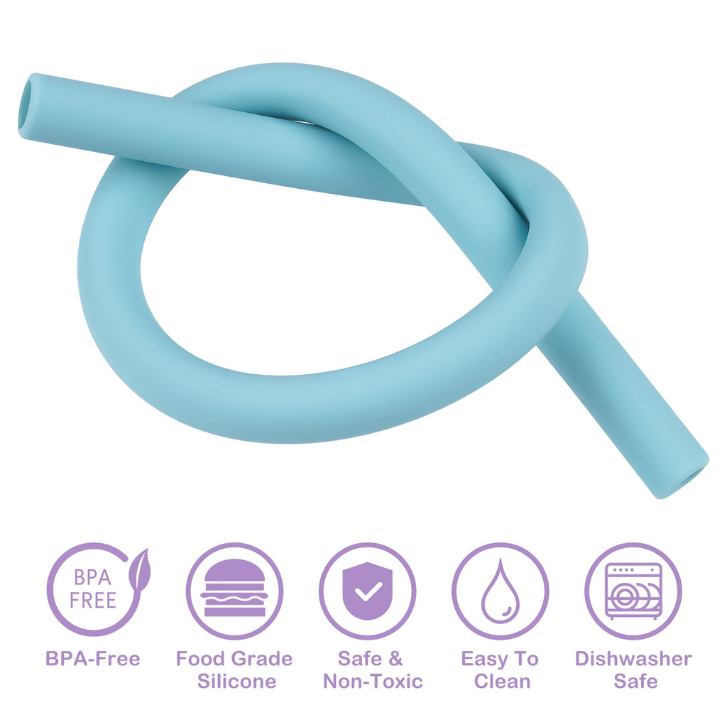 Tomorotec 12" Reusable Silicone Drinking Straws 15PCS with 2 Brushes, Compatible with Stanley Tumblers 40oz 30oz 20oz, Customizable for Various Drinkware, BPA-Free & Safe for Teeth (Morandi Colors)