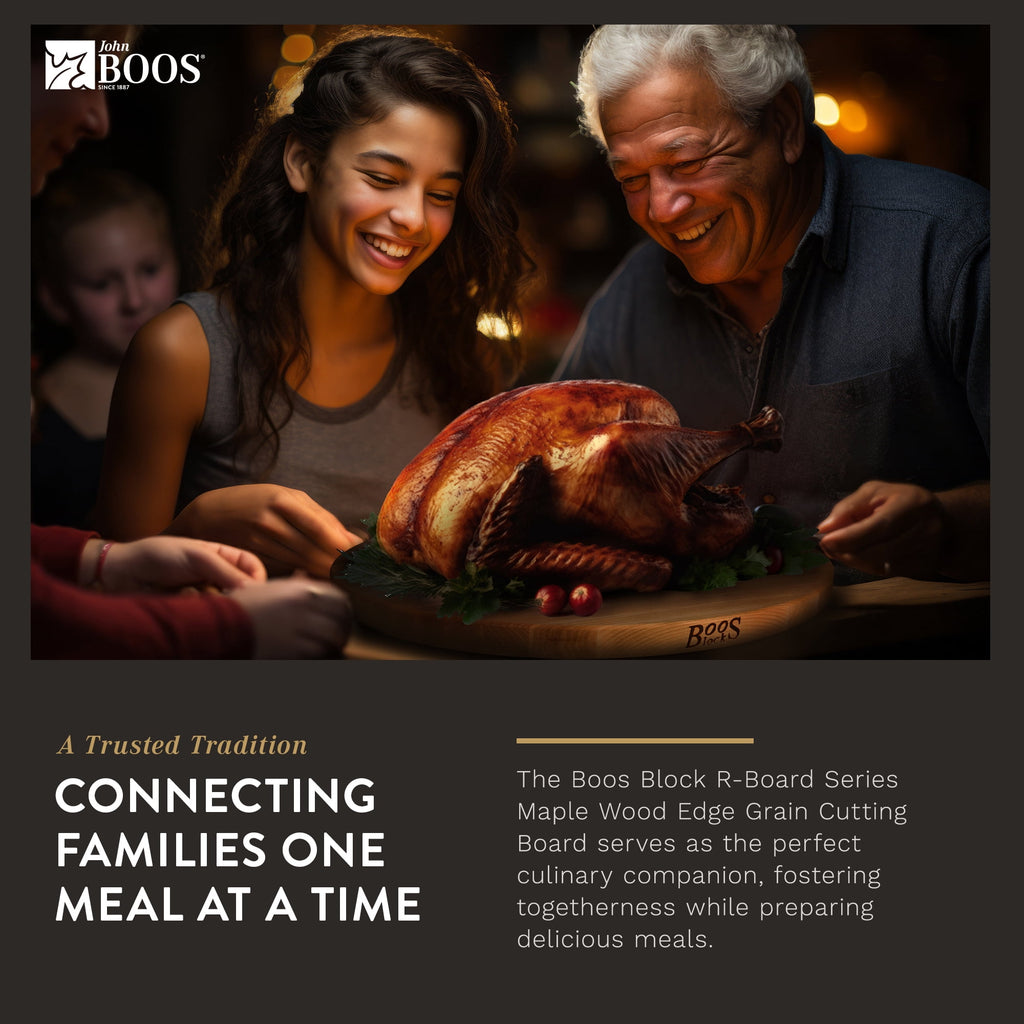 John Boos R-Board Reversible Wood Cutting Board, Cherry, 18 in x 18 in x 1 1/2 in