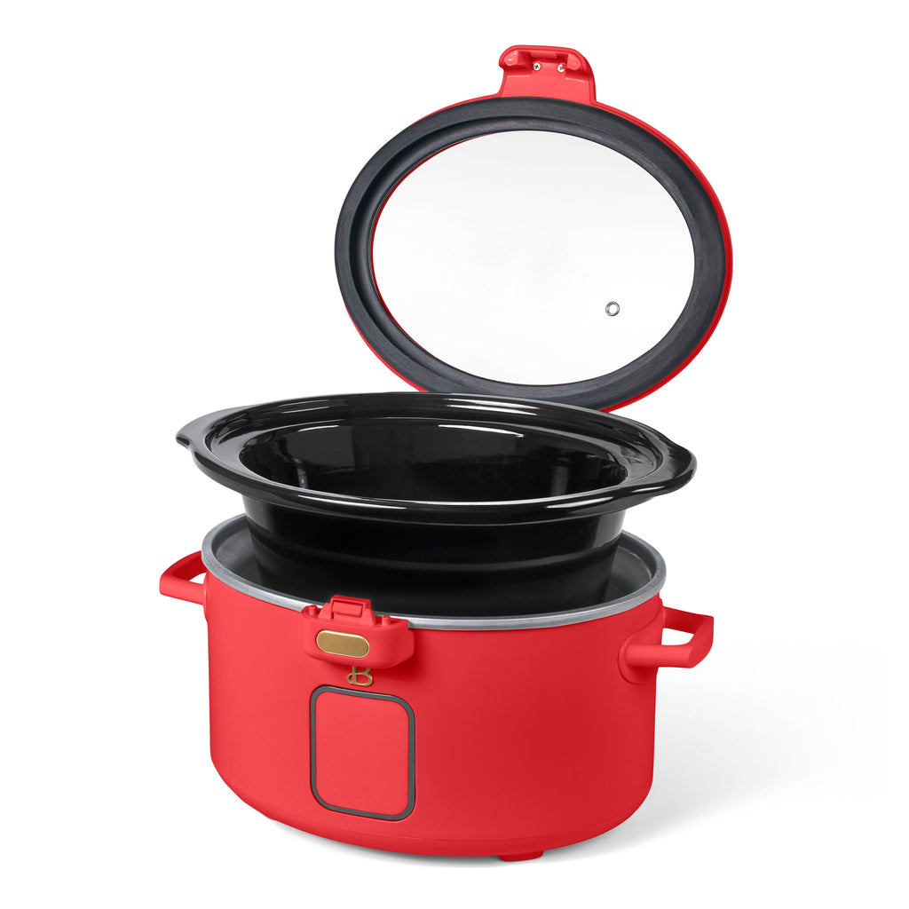 Beautiful 4 Qt Digital Slow Cooker with Hinged Locking Lid, Thyme Green by Drew Barrymore