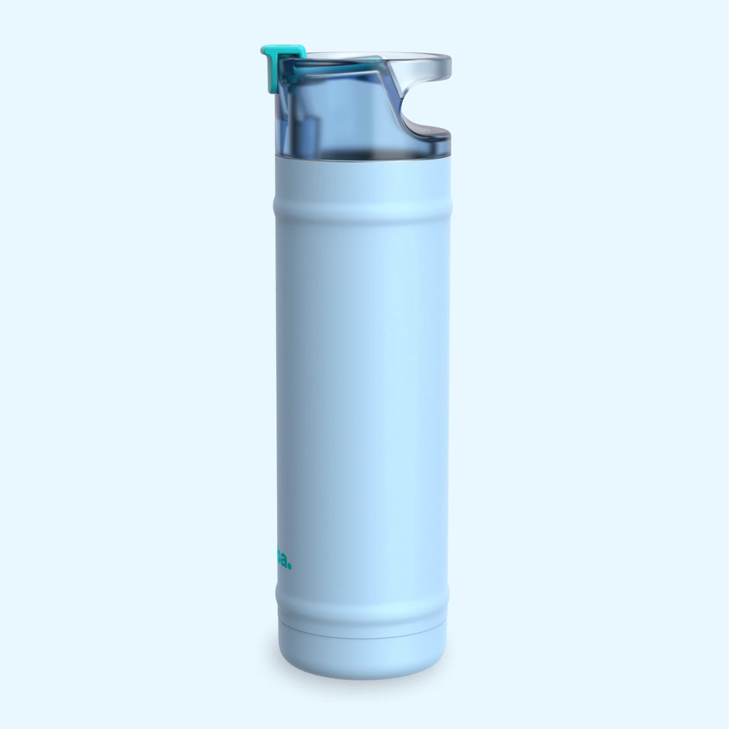 Bubba 24oz DualSip Insulated Stainless Steel Water Bottle with Straw & Sip Lid, Ocean Energy Blue/Purple