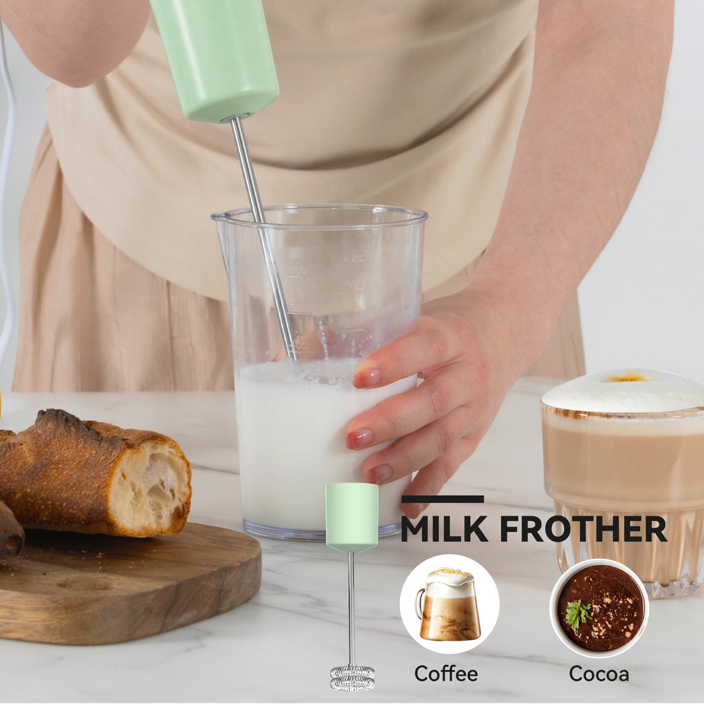 LINKChef Immersion Blender, 1000W 20-Speed 5-in-1 Hand Blender with Turbo Mode, Scratch-Resistant Stick Blender for Baby Food, Ice & Smoothie(Black)