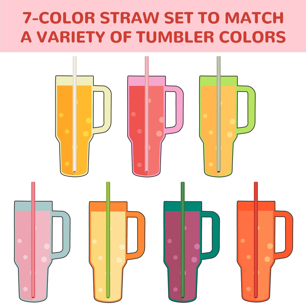 Tomorotec 12" Reusable Silicone Drinking Straws 15PCS with 2 Brushes, Compatible with Stanley Tumblers 40oz 30oz 20oz, Customizable for Various Drinkware, BPA-Free & Safe for Teeth (Morandi Colors)