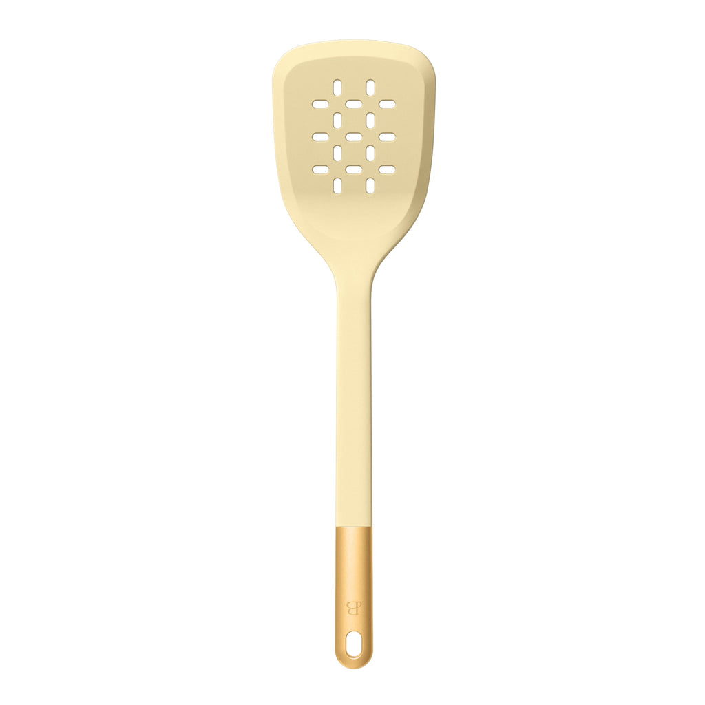 Beautiful 6-Piece Silicone Kitchen Tool Set with Ceramic Crock, Chocolate by Drew Barrymore