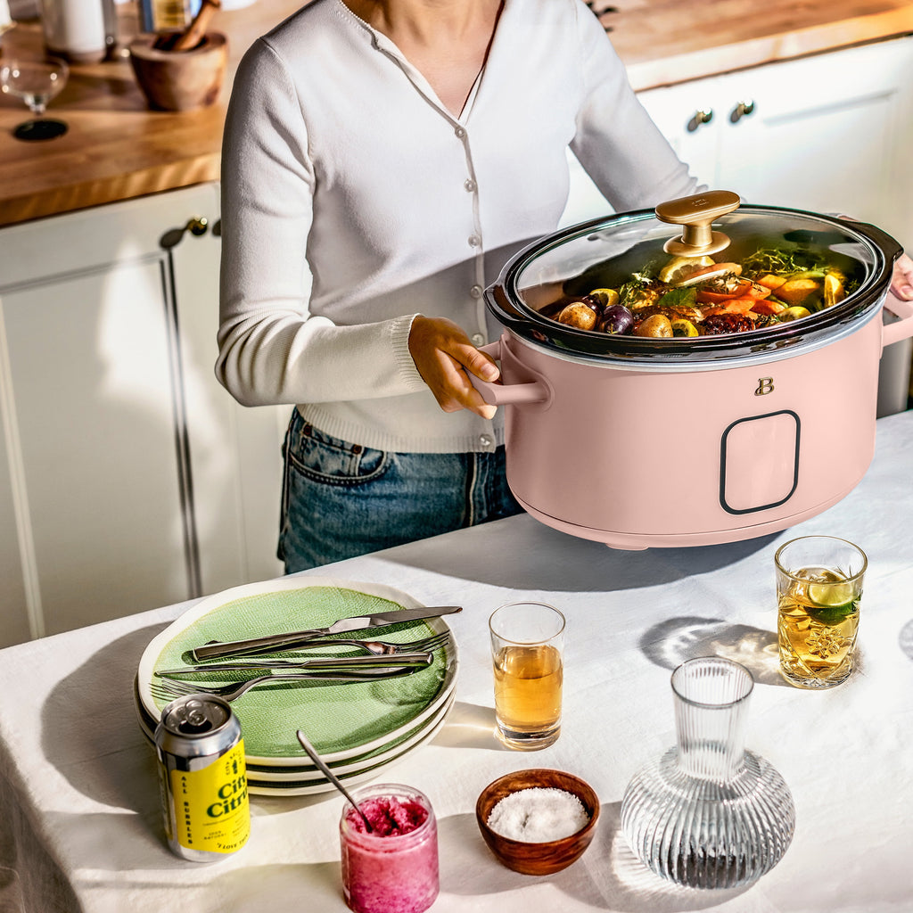 Beautiful 6 Qt Programmable Slow Cooker, Thyme Green by Drew Barrymore